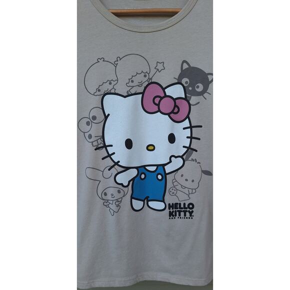 Hello Kitty and Friends Cotton Tan T Shirt Size XL Baby Tee Casual Comfort - Picture 3 of 8